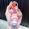 Chaveiro de menina fofa com óleo chaveiro de chave de carro luminoso requintado pingente para bolsa de estudante feminina pequeno presente atacado