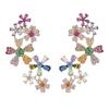 Pendientes de flores de color diamante con diseño de hada Dopamine Super Fairy, estilo dulce, elegantes y a la moda, que combinan con todo.