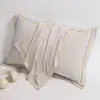 Conjunto de fronhas 100% algodão, espessado, escovado (par), para uso doméstico, capa de enchimento de travesseiro 100% algodão, fronha única, 48*74cm