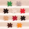 Patches de tecido bordados de cor sólida para roupas calças patches decorativos de folha de árvore jaqueta acolchoada lençol patches de reparo termo colantes
