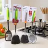 Espátula para Cocinar, Espátula de Madera para Arroz con Mango Largo, Espátula Gruesa de Acero Inoxidable para Freír, Espumadera, Utensilios de Cocina para el Hogar al por Mayor
