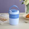Taza Sellada de Plástico para Sopa con Tapa, Taza Portátil para Desayuno de Estudiante Apta para Microondas con Vajilla