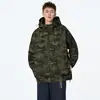 Outono 2025 Novo Casaco Camuflado com Capuz para Trabalho Masculino Jovem Solto Estilo Coreano Casaco Bonito Tendência