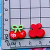 Mini Serie Cereza Roja Pasador de Pelo con Lazo Cuerda para el Cabello Pinza Crema de Uñas Pegamento Accesorios de Resina para Manualidades