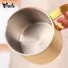 Taza Aislada de Doble Capa de Acero Inoxidable 304 con Asa y Tapa, Taza para el Hogar, Taza de Té, Taza de Café con Leche, Taza Grande, Anticaídas