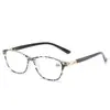 Procesamiento personalizado 21 nuevas gafas de lectura anti luz azul para mujer HD de resina moda estampado animal pueden ser de espejo plano al por mayor