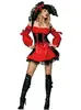 Disfraz de Capitán Pirata para Halloween para Mujeres, Niños y Niñas, Disfraz Cosplay Pirata, Evento de Fiesta, Atuendo de la Tripulación del Caribe