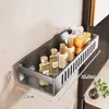 Estante de almacenamiento para baño, organizador de baño de pared sin taladro, bandeja de pared para inodoro, lavabo, lavado de manos y área de ducha