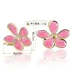 Pendientes de Acero Inoxidable con Flor Pequeña Personalizada Transfronterizos Europeos y Americanos, Goteo de Aceite, Puntos Dorados de Flores de Verano, Lindos Accesorios de Pendientes de Lujo Ligero, Regalo