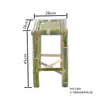 Cadeira de Bambu Antiga com Encosto, Mesa de Bambu para Pátio Externo, Banquinho Pequeno de Bambu, Banco de Bambu, Adereços para Dança de Casamento Estilo Chinês