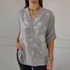 Estación Primavera y Verano 2025 Estación Independiente Camisa de Mujer con Botones Bordados de Encaje Cuello en V Europea y Americana Amazon Transfronteriza Blanca