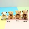 Peluche de oso de peluche con pajarita, colgante de muñeco de oso, regalo de boda, en stock, venta al por mayor, transfronterizo