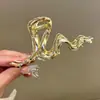 Pinza de Tiburón Grande de Aleación de Zinc Estilo Japonés y Coreano para el Cabello para Mujer, Estilo Fresco y Dulce, Accesorio de Moda de Verano para la Parte Posterior de la Cabeza