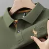 Camisa casual de negocios con solapa transfronteriza para papás, comercio exterior transfronterizo, top de marca popular de moda, polo bordado de manga corta