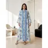 Comercio Exterior Transfronterizo Popular Vestido Largo de Mujer al por Mayor Vestido para Fiesta Navideña Vestido Estampado Acampanado