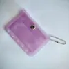 PVC Transparente Glitter Pequeno Fresco A7A8M5 Cinco Furos Caderno de Folhas Soltas Capa de Caderno Bolsa de Armazenamento Porta-Cartões Acessórios