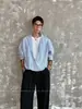Camisa a Rayas Retro Americana de Dos Piezas Falsas para Hombres y Mujeres, Estilo Old Money de Primavera, Fresca y Casual, Corte Holgado, Camisa Versátil de Manga Larga