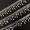 Em estoque atacado corrente de garra com franja de pérola e strass corrente de código de solda acessórios de vestuário corrente de cintura sapatos chapéu acessórios de corrente de diamante