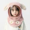 Chapéu Infantil, Cachecol, Máscara de Inverno Tudo-em-Um para Bebê, Forrado com Fleece, Chapéu à Prova de Vento e Quente para Meninos e Meninas, Proteção para Ciclismo
