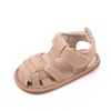 Sapatos de bebê masculinos de verão para crianças de 0 a 1 ano, sola macia, antiderrapante, respirável, sandálias de velcro, sapatos casuais para crianças pequenas BB3020