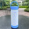 Termo de Acero Inoxidable 304, Gran Capacidad, Modelo para Mujer, Nuevo Diseño de Lirio del Valle, Tamaño Grande, Termo Separador de Té y Agua, Taza de Té