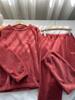 Conjunto Cálido de Hadas Forro Polar Coral Invierno Suelto Forro Polar de Doble Cara Casual Gente Perezosa Hogar Pijama Cálido Conjunto de Dos Piezas para Mujer