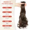 Atacado Transfronteiriço Extensões de Cabelo Clip-In Europeias e Americanas Conjunto de 12 Peças Cabelo Longo Cacheado Onda Grande Fibra Sintética Conjunto de Extensões de Cabelo Femininas