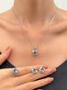 Collar con giro transfronterizo europeo y americano, pendientes con giro, anillo con giro, joyería elegante que combina con todo, ideal para el viaje diario.