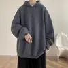 Suéter com capuz masculino sem marca para outono e inverno, jaqueta de tricô com capuz, manga longa, corte regular, moderno para adolescentes, primavera