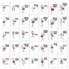 36 Adesivos Stickman de Agradecimento, Stickman Desenhado à Mão Corações Vermelhos, Quente e Fofo, Expressam Visualmente Emoções, Cartões