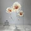 Flores Artificiais Feitas à Mão, Flores Falsas Vermelhas, Adereços de Decoração para Corredor de Casamento, Belas Decorações de Exibição, Flores de Tela de Arame, Arranjos Florais Prontos