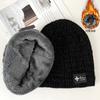 Gorro de punto holgado de circunferencia de cabeza grande para mujer, gorro de lana de invierno, cálido para otoño e invierno, adecuado para cara redonda, cara pequeña, gorro de pila de moda
