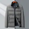 Casaco de algodão com gola alta para o inverno para homens de meia-idade de 40-50 anos, jaqueta de algodão casual espessa e quente para pais