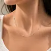 Moda Europea y Americana Venta Caliente Transfronteriza Collar de Moda Simple Versátil Lujo Ligero Joyería Dopamina Accesorios de Comercio Exterior Venta al por Mayor Mujeres