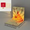 Luz Musical Desenho Animado Borboleta Aniversário Presente Cartão de Saudação Criativo Cartão de Bênção para Bolo 3D