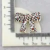 Estampado de Leopardo Corazón Funda de Teléfono DIY con Agujeros Oso Lazo Hebilla de Zapato Conejo Accesorios de Resina Cabeza de Pegamento Crema Accesorios para el Cabello
