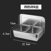 Caja de Condimentos Estilo Japonés de Acero Inoxidable, Caja para Muestras de Comida, Caja de Exhibición, Caja para Ingredientes de Cocina, Caja de Especias con Múltiples Compartimentos, Recipiente para Especias