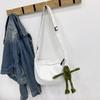 Bolsa Transversal Dumpling 2025 Nova Bolsa de Ombro Versátil Ins Estudante Estilo Coreano Estilo Japonês Bolsa de Lona de Grande Capacidade