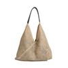 Bolso Tejido de Paja Estilo Francés para Mujer, Bolso de Hombro Tote Artístico y de Moda, Nuevo Bolso Cubo Tejido Fresco de Verano 2026