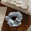 Scrunchie a Cuadros Retro Estilo Academia Femenina Nueva Coreana con Bordes Fruncidos para Cola de Caballo Baja Banda Elástica para el Cabello para Mujeres