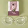 En stock pastillas de silicona transparentes para pezones gathered natación no se caen pastillas invisibles para pezones para mujeres uso en vestido de novia a prueba de bultos impermeables para traje de baño pastillas para pezones