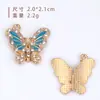 Acessórios de Borboleta Pingentes Criativos Strass de Ponto Único Liga com Gotejamento de Óleo Peças de Joia DIY Brincos Pulseiras Colares Atacado