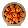 Cuentas de Madera de Halloween Impresión a Color Fantasma Calabaza Cuentas de Ojo Grande Cuentas de Madera Borla de Cuerda de Cáñamo Cuerda de Cuentas de Madera Accesorios DIY