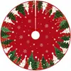 Nova saia de árvore de Natal transfronteiriça, estampa do Papai Noel, suprimentos de feriado, decorações, atacado e pedidos personalizados