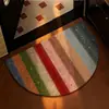 Tapete de Chão de Linho Retrô Americano Absorvente de Água Antiderrapante Resistente ao Desgaste Tapete para Pés Sala de Estar Banheiro Quarto Entrada Tapete de Chão Venda por Atacado