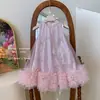 Blue Town Verano 2026 Nuevo Vestido Falda de Lujo Ligero de Alta Gama para Niñas, Vestido de Malla