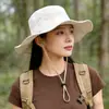 Sombrero de Pescador Transpirable para Hombres y Mujeres, Sombrero para el Sol al Aire Libre, Sombrero de Montañismo de Secado Rápido con Ala Grande de Verano, Sombrero Impermeable Transfronterizo