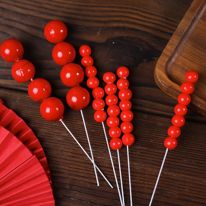 冰糖葫芦蛋糕装饰插件中国风春节新年兔年生日喜庆摆件烘焙配件