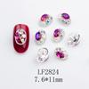 Joias para Nail Art K9 Estilo Japonês Oval Gota d'Água Anel Torcido Diamante de Proteína Decoração de Liga de Diamante para Nail Art Corte de Borda Pilha de Produtos Diamante