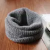 Al por mayor transfronterizo otoño e invierno 2024 bufanda gruesa 100% lana unisex cuello frío cálido cuello de punto